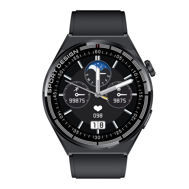 MD3MAX Porsche Ver Smart Watch con cinturino in TPU con schermo rotondo da 1,39 pollici Supporta il monitoraggio della frequenza cardiaca/Monitoraggio dell'ossigeno nel sangue, TPU Strap