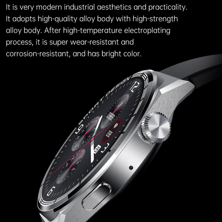 MD3MAX Porsche Ver Smart Watch con cinturino in TPU con schermo rotondo da 1,39 pollici Supporta il monitoraggio della frequenza cardiaca/Monitoraggio dell'ossigeno nel sangue, TPU Strap