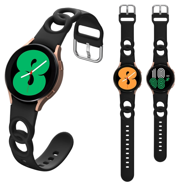 Cinturino in silicone a doppio anello scavato, For Samsung Galaxy Watch 5 40mm / 44mm