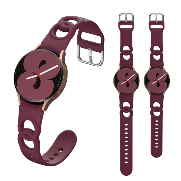 Cinturino in silicone a doppio anello scavato, For Samsung Galaxy Watch 5 40mm / 44mm