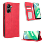 Custodia per telefono in pelle con trama retrò con fibbia magnetica, For Realme C33 4G, For T-Mobile Revvl 6 5G, For T-Mobile REVVL 6 Pro 5G, For vivo V25 5G /  X80 Lite, For vivo V25 Pro / S15 Pro, For vivo Y35 4G / Y22s 4G / Y22 4G 2022              ...