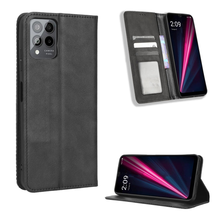 Custodia per telefono in pelle con trama retrò con fibbia magnetica, For Realme C33 4G, For T-Mobile Revvl 6 5G, For T-Mobile REVVL 6 Pro 5G, For vivo V25 5G /  X80 Lite, For vivo V25 Pro / S15 Pro, For vivo Y35 4G / Y22s 4G / Y22 4G 2022              ...