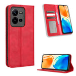 Custodia per telefono in pelle con trama retrò con fibbia magnetica, For Realme C33 4G, For T-Mobile Revvl 6 5G, For T-Mobile REVVL 6 Pro 5G, For vivo V25 5G /  X80 Lite, For vivo V25 Pro / S15 Pro, For vivo Y35 4G / Y22s 4G / Y22 4G 2022              ...