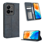 Custodia per telefono in pelle con trama retrò con fibbia magnetica, For Realme C33 4G, For T-Mobile Revvl 6 5G, For T-Mobile REVVL 6 Pro 5G, For vivo V25 5G /  X80 Lite, For vivo V25 Pro / S15 Pro, For vivo Y35 4G / Y22s 4G / Y22 4G 2022              ...