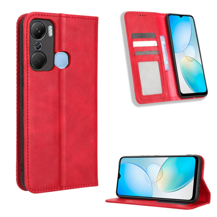Custodia per telefono in pelle con trama retrò con fibbia magnetica, For Infinix Hot 11 2022 X675, For Infinix Hot 12 Pro X668C, For Infinix Note 12 5G / Note 12 Pro 5G, For Google Pixel 7 Pro 5G, For Google Pixel 7 5G, For Xiaomi Redmi A1
