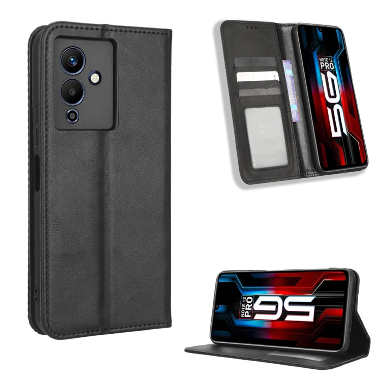 Custodia per telefono in pelle con trama retrò con fibbia magnetica, For Infinix Hot 11 2022 X675, For Infinix Hot 12 Pro X668C, For Infinix Note 12 5G / Note 12 Pro 5G, For Google Pixel 7 Pro 5G, For Google Pixel 7 5G, For Xiaomi Redmi A1