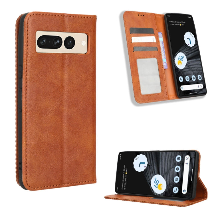 Custodia per telefono in pelle con trama retrò con fibbia magnetica, For Infinix Hot 11 2022 X675, For Infinix Hot 12 Pro X668C, For Infinix Note 12 5G / Note 12 Pro 5G, For Google Pixel 7 Pro 5G, For Google Pixel 7 5G, For Xiaomi Redmi A1