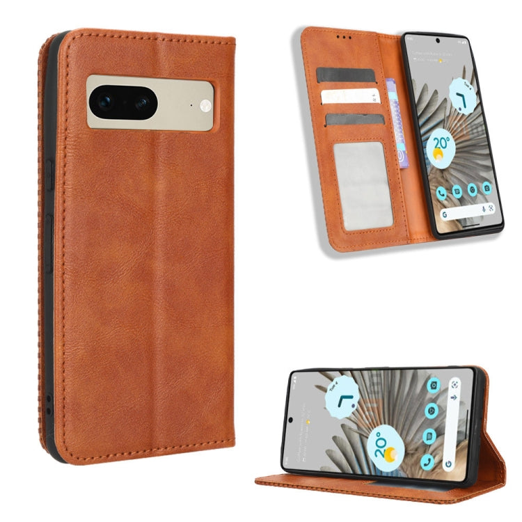 Custodia per telefono in pelle con trama retrò con fibbia magnetica, For Infinix Hot 11 2022 X675, For Infinix Hot 12 Pro X668C, For Infinix Note 12 5G / Note 12 Pro 5G, For Google Pixel 7 Pro 5G, For Google Pixel 7 5G, For Xiaomi Redmi A1