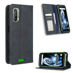 Custodia portafoglio in pelle con fibbia magnetica per smartphone