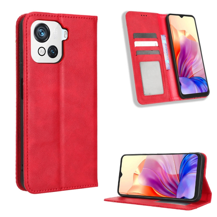 Custodia portafoglio in pelle con fibbia magnetica per smartphone