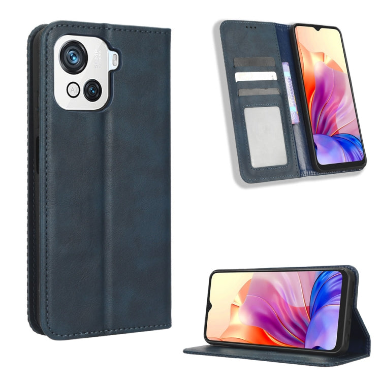 Custodia portafoglio in pelle con fibbia magnetica per smartphone