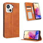Custodia portafoglio in pelle con fibbia magnetica per smartphone
