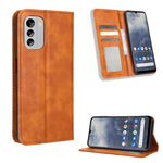 Custodia portafoglio in pelle con fibbia magnetica per smartphone