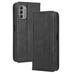 Custodia portafoglio in pelle con fibbia magnetica per smartphone