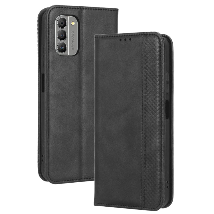 Custodia portafoglio in pelle con fibbia magnetica per smartphone