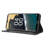 Custodia portafoglio in pelle con fibbia magnetica per smartphone