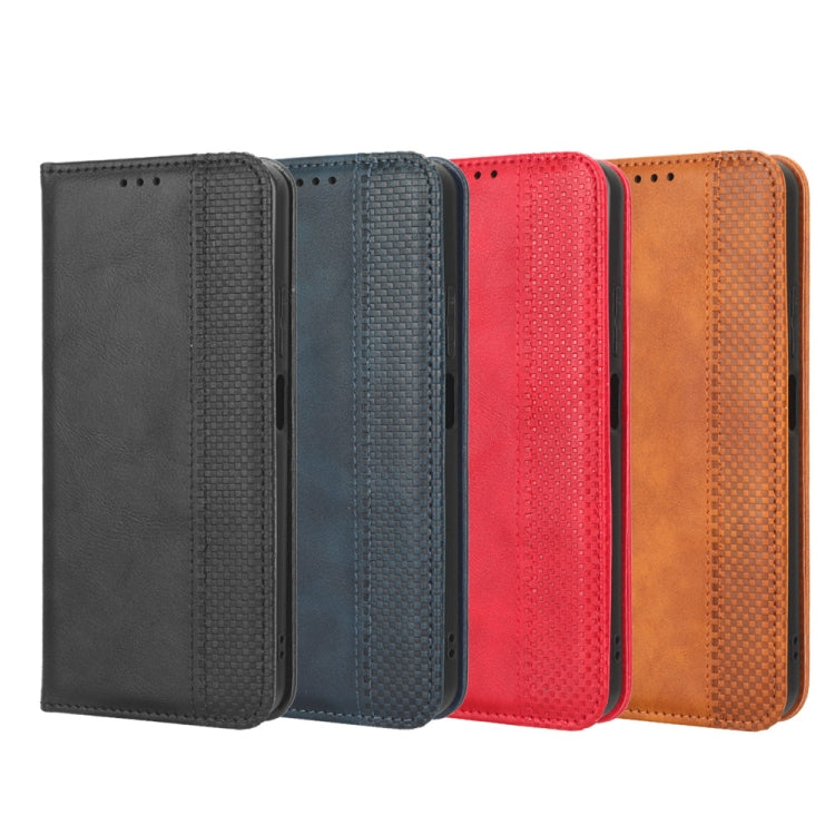 Custodia portafoglio in pelle con fibbia magnetica per smartphone