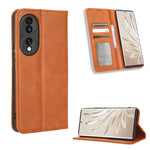 Custodia portafoglio in pelle con fibbia magnetica per smartphone