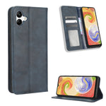 Custodia portafoglio in pelle con fibbia magnetica per smartphone