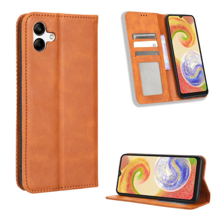 Custodia portafoglio in pelle con fibbia magnetica per smartphone