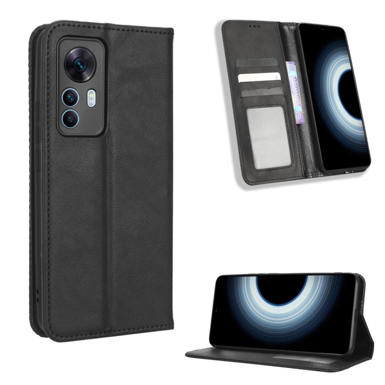 Custodia per telefono in pelle con trama retrò con fibbia magnetica, For Xiaomi 12T / Redmi K50 Ultra, For iPhone 14 Pro, For Xiaomi Poco C40, For Xiaomi Poco M4 5G, For Xiaomi Poco M5, For UMIDIGI Power 7 Max