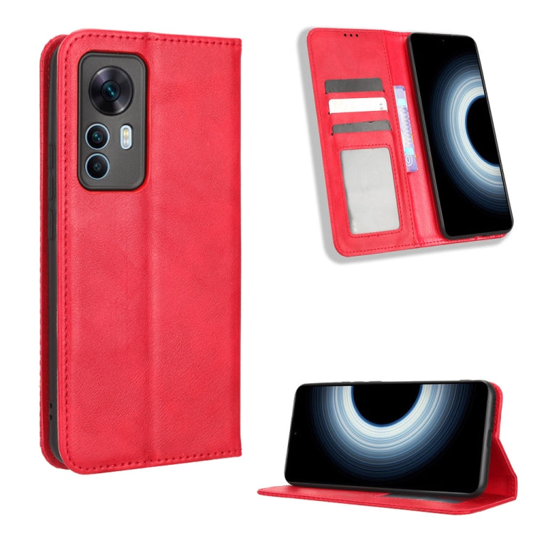 Custodia per telefono in pelle con trama retrò con fibbia magnetica, For Xiaomi 12T / Redmi K50 Ultra, For iPhone 14 Pro, For Xiaomi Poco C40, For Xiaomi Poco M4 5G, For Xiaomi Poco M5, For UMIDIGI Power 7 Max