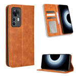 Custodia per telefono in pelle con trama retrò con fibbia magnetica, For Xiaomi 12T / Redmi K50 Ultra, For iPhone 14 Pro, For Xiaomi Poco C40, For Xiaomi Poco M4 5G, For Xiaomi Poco M5, For UMIDIGI Power 7 Max
