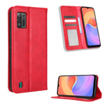 Custodia per telefono in pelle con trama retrò con fibbia magnetica, For UMIDIGI C1, For UMIDIGI F3 5G / 4G / F3S / F3 SE, For UMIDIGI Power 7 / Power 7S, For ZTE Blade A52 Lite, For ZTE Blade A72 5G