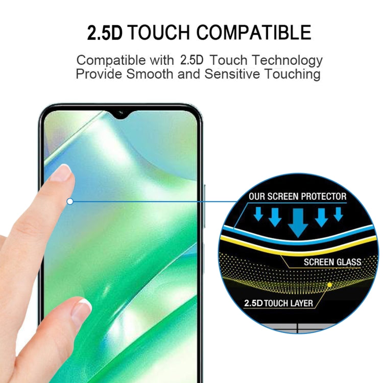 Pellicola in vetro temperato con protezione per schermo a copertura totale, For Realme 10 (1 PC), For Realme 10 5G (1 PC)