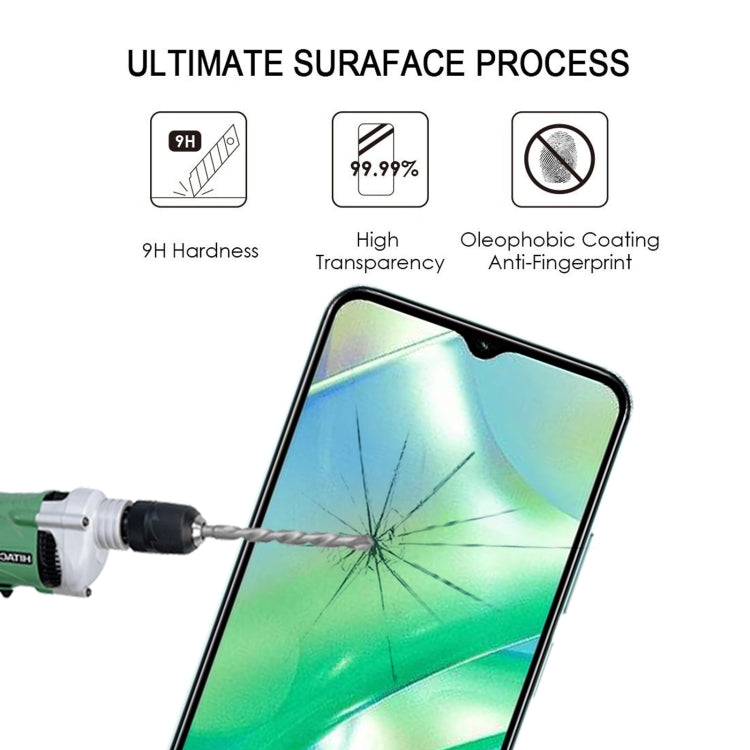 Pellicola in vetro temperato con protezione per schermo a copertura totale, For Realme 10 (1 PC), For Realme 10 5G (1 PC)