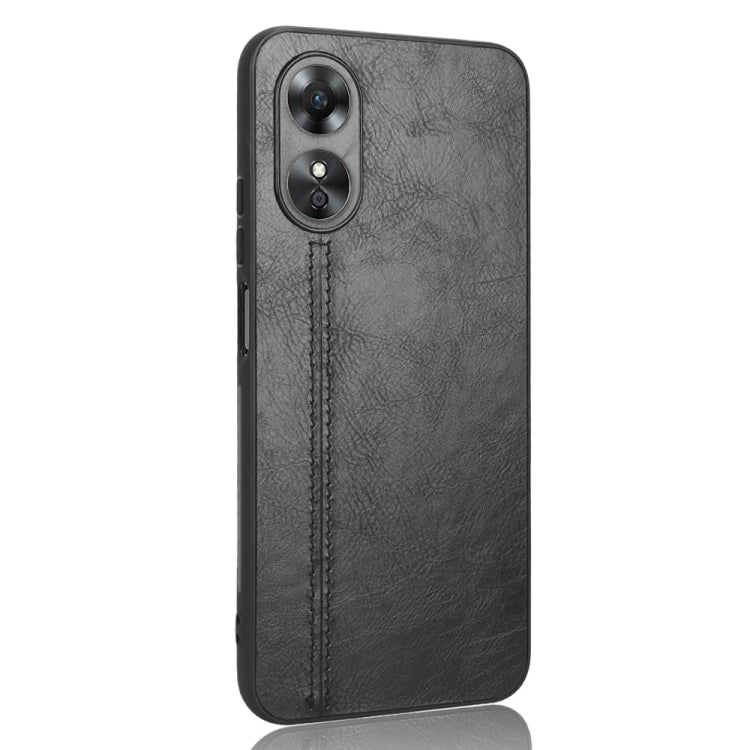 Cassa del telefono della pelle del modello della mucca da cucire PC + PU + TPU, For OPPO A17, For Xiaomi Redmi A1, For Honor X8 5G/X6 5G/Play6C, For Samsung Galaxy A04 4G, For Xiaomi Poco M4 5G, For Xiaomi Poco M5 4G