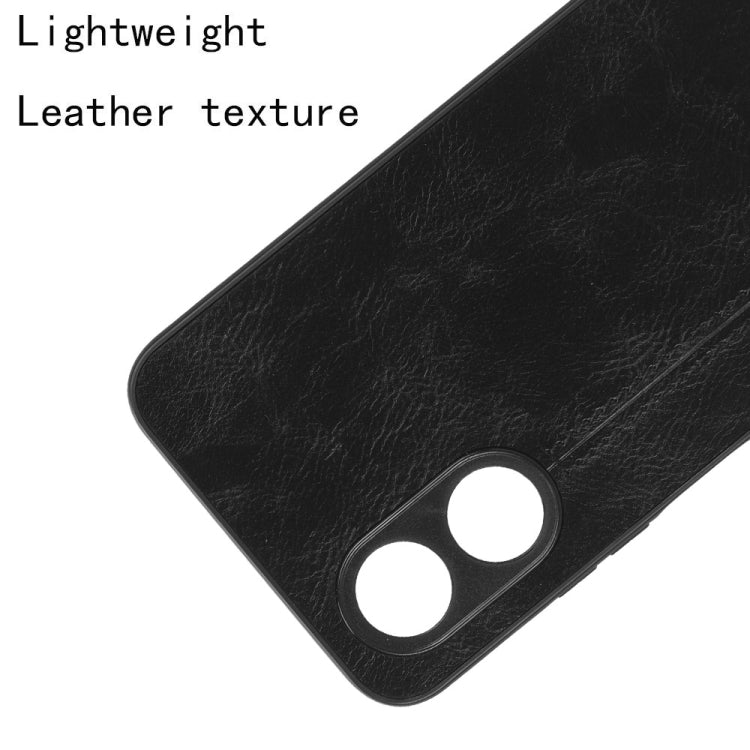 Cassa del telefono della pelle del modello della mucca da cucire PC + PU + TPU, For OPPO A17, For Xiaomi Redmi A1, For Honor X8 5G/X6 5G/Play6C, For Samsung Galaxy A04 4G, For Xiaomi Poco M4 5G, For Xiaomi Poco M5 4G