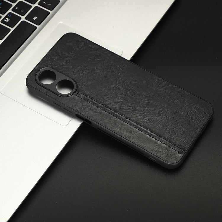 Cassa del telefono della pelle del modello della mucca da cucire PC + PU + TPU, For OPPO A17, For Xiaomi Redmi A1, For Honor X8 5G/X6 5G/Play6C, For Samsung Galaxy A04 4G, For Xiaomi Poco M4 5G, For Xiaomi Poco M5 4G