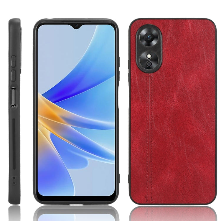 Cassa del telefono della pelle del modello della mucca da cucire PC + PU + TPU, For OPPO A17, For Xiaomi Redmi A1, For Honor X8 5G/X6 5G/Play6C, For Samsung Galaxy A04 4G, For Xiaomi Poco M4 5G, For Xiaomi Poco M5 4G