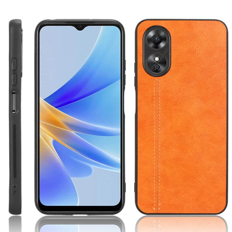 Cassa del telefono della pelle del modello della mucca da cucire PC + PU + TPU, For OPPO A17, For Xiaomi Redmi A1, For Honor X8 5G/X6 5G/Play6C, For Samsung Galaxy A04 4G, For Xiaomi Poco M4 5G, For Xiaomi Poco M5 4G