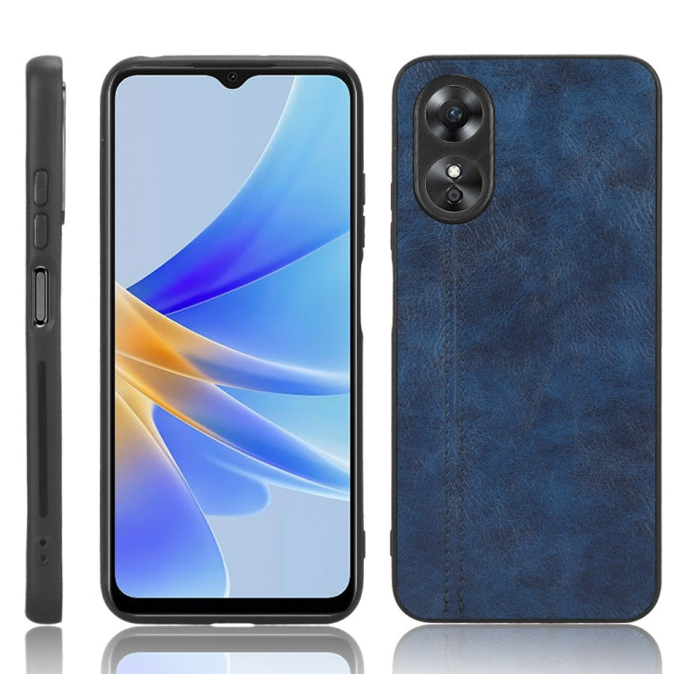 Cassa del telefono della pelle del modello della mucca da cucire PC + PU + TPU, For OPPO A17, For Xiaomi Redmi A1, For Honor X8 5G/X6 5G/Play6C, For Samsung Galaxy A04 4G, For Xiaomi Poco M4 5G, For Xiaomi Poco M5 4G