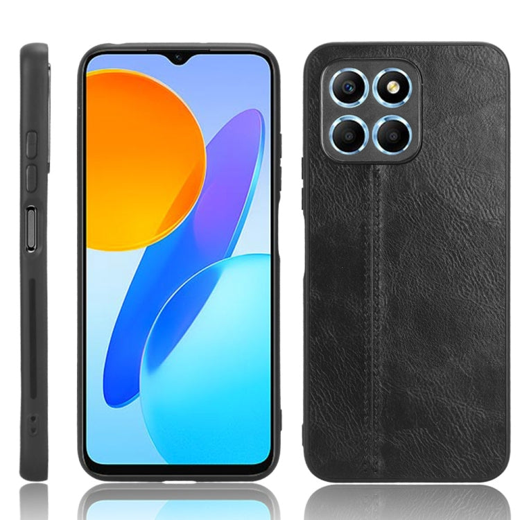 Cassa del telefono della pelle del modello della mucca da cucire PC + PU + TPU, For OPPO A17, For Xiaomi Redmi A1, For Honor X8 5G/X6 5G/Play6C, For Samsung Galaxy A04 4G, For Xiaomi Poco M4 5G, For Xiaomi Poco M5 4G