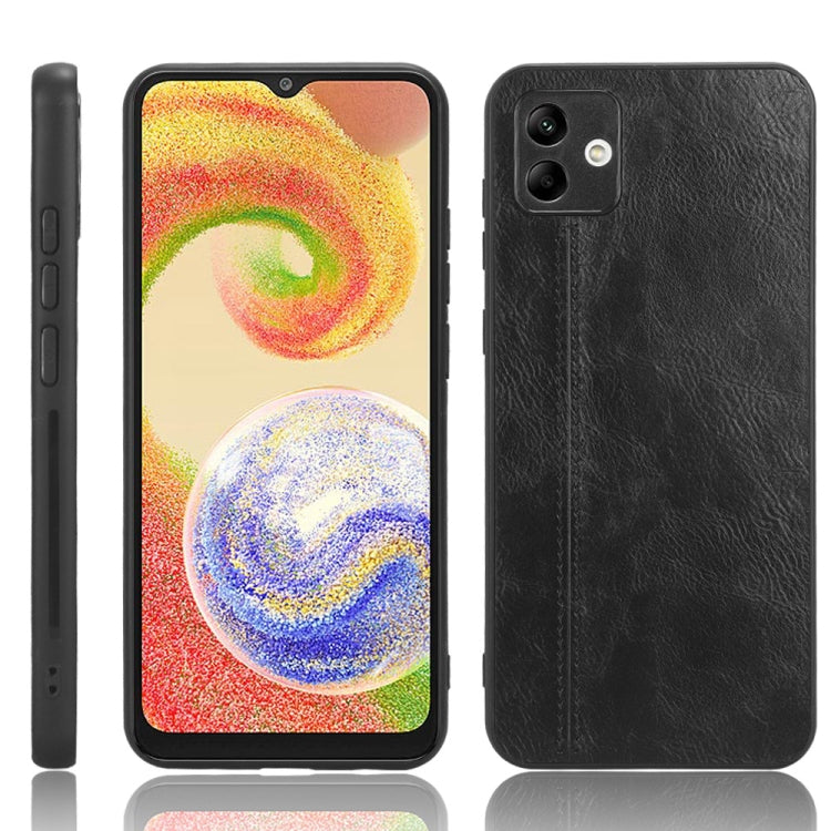 Cassa del telefono della pelle del modello della mucca da cucire PC + PU + TPU, For OPPO A17, For Xiaomi Redmi A1, For Honor X8 5G/X6 5G/Play6C, For Samsung Galaxy A04 4G, For Xiaomi Poco M4 5G, For Xiaomi Poco M5 4G
