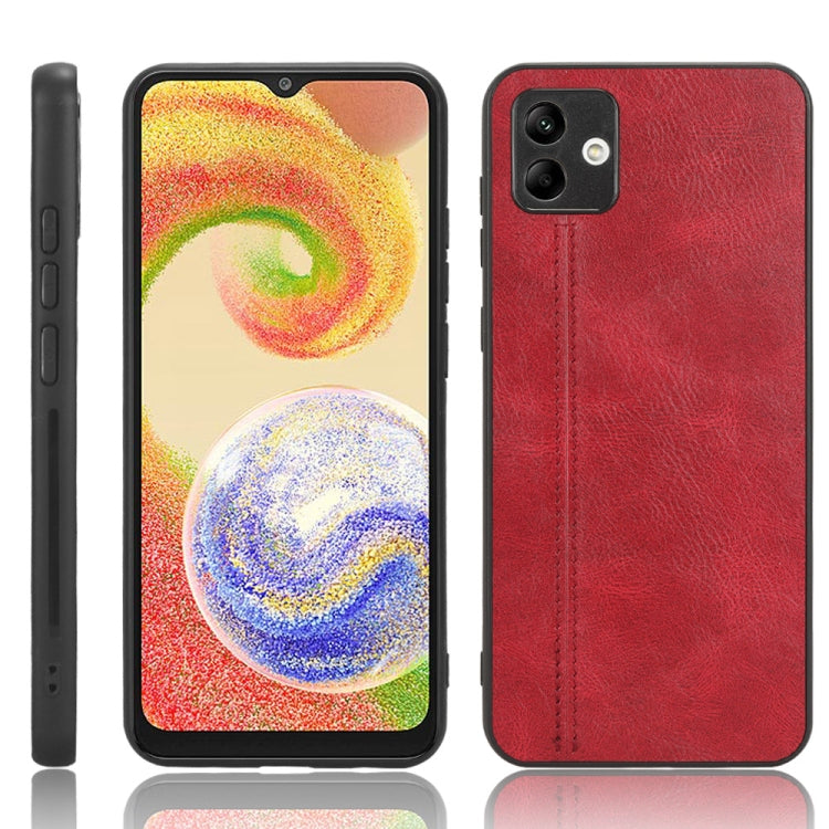 Cassa del telefono della pelle del modello della mucca da cucire PC + PU + TPU, For OPPO A17, For Xiaomi Redmi A1, For Honor X8 5G/X6 5G/Play6C, For Samsung Galaxy A04 4G, For Xiaomi Poco M4 5G, For Xiaomi Poco M5 4G