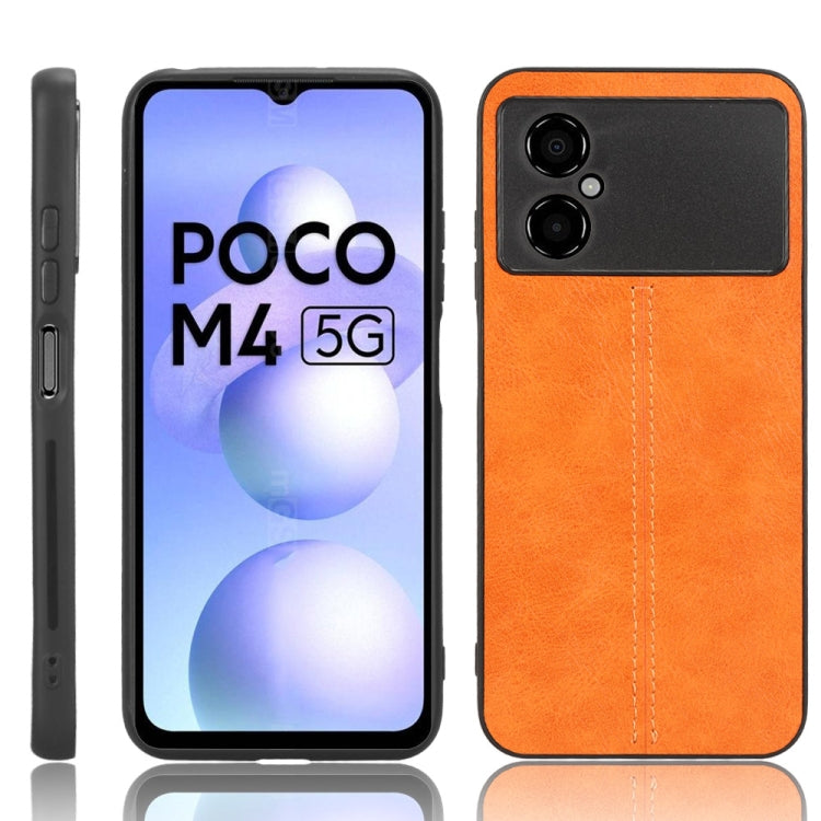 Cassa del telefono della pelle del modello della mucca da cucire PC + PU + TPU, For OPPO A17, For Xiaomi Redmi A1, For Honor X8 5G/X6 5G/Play6C, For Samsung Galaxy A04 4G, For Xiaomi Poco M4 5G, For Xiaomi Poco M5 4G
