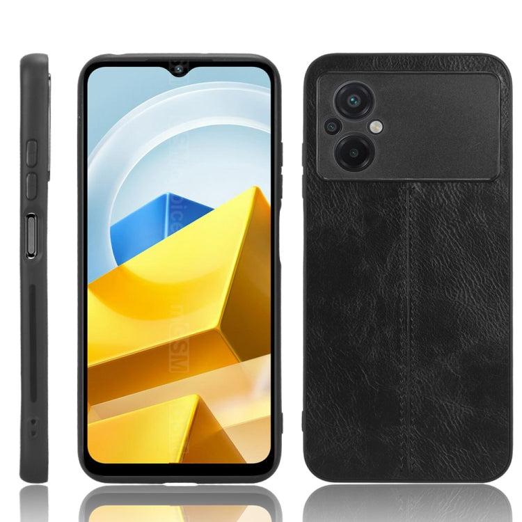 Cassa del telefono della pelle del modello della mucca da cucire PC + PU + TPU, For OPPO A17, For Xiaomi Redmi A1, For Honor X8 5G/X6 5G/Play6C, For Samsung Galaxy A04 4G, For Xiaomi Poco M4 5G, For Xiaomi Poco M5 4G