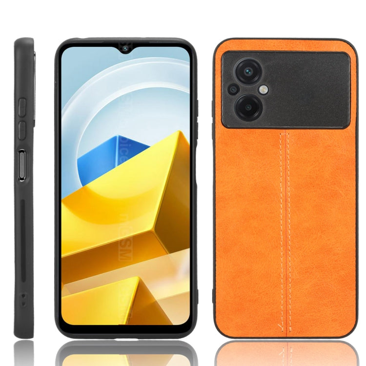 Cassa del telefono della pelle del modello della mucca da cucire PC + PU + TPU, For OPPO A17, For Xiaomi Redmi A1, For Honor X8 5G/X6 5G/Play6C, For Samsung Galaxy A04 4G, For Xiaomi Poco M4 5G, For Xiaomi Poco M5 4G