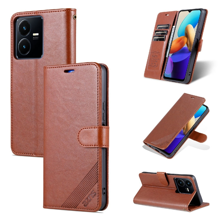 AZNS Custodia per cellulare in pelle di pecora con struttura in pelle di pecora, For vivo Y22/Y22s/Y35 4G, For Huawei Mate 50 Pro, For Honor X40