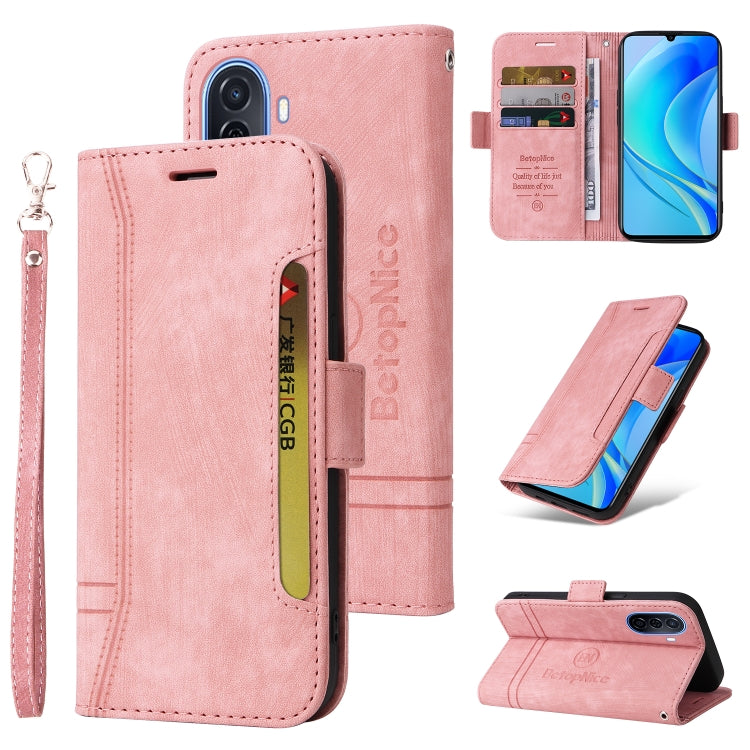 BETOPNICE Custodia per telefono in pelle con fibbia a doppio lato, For Xiaomi 12T / 12T Pro / K50 Ultra, For Xiaomi Redmi A1 4G, For Huawei nova Y70 / Y70 Plus / Enjoy 50, For Huawei nova Y90 / Enjoy 50 Pro