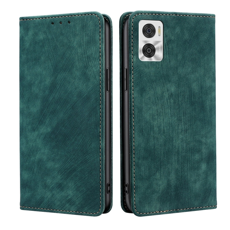 Custodia per telefono in pelle magnetica con spazzola antifurto RFID, For Motorola Moto E22/E22i, For Samsung Galaxy A04, For Nokia G60 5G, For Honor X8 5G/X6