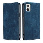 Custodia per telefono in pelle magnetica con spazzola antifurto RFID, For Motorola Moto E22/E22i, For Samsung Galaxy A04, For Nokia G60 5G, For Honor X8 5G/X6