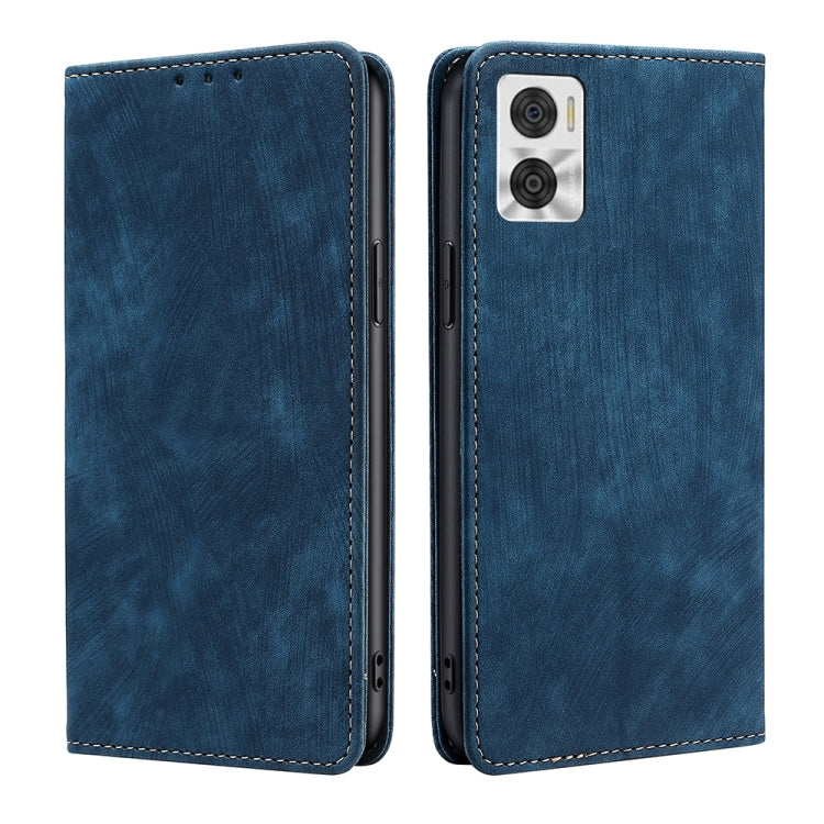Custodia per telefono in pelle magnetica con spazzola antifurto RFID, For Motorola Moto E22/E22i, For Samsung Galaxy A04, For Nokia G60 5G, For Honor X8 5G/X6