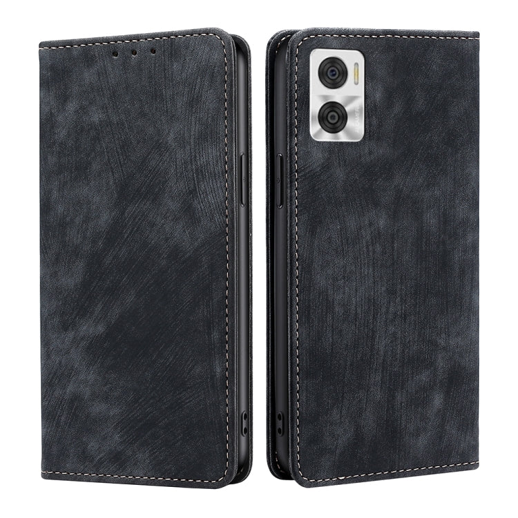 Custodia per telefono in pelle magnetica con spazzola antifurto RFID, For Motorola Moto E22/E22i, For Samsung Galaxy A04, For Nokia G60 5G, For Honor X8 5G/X6