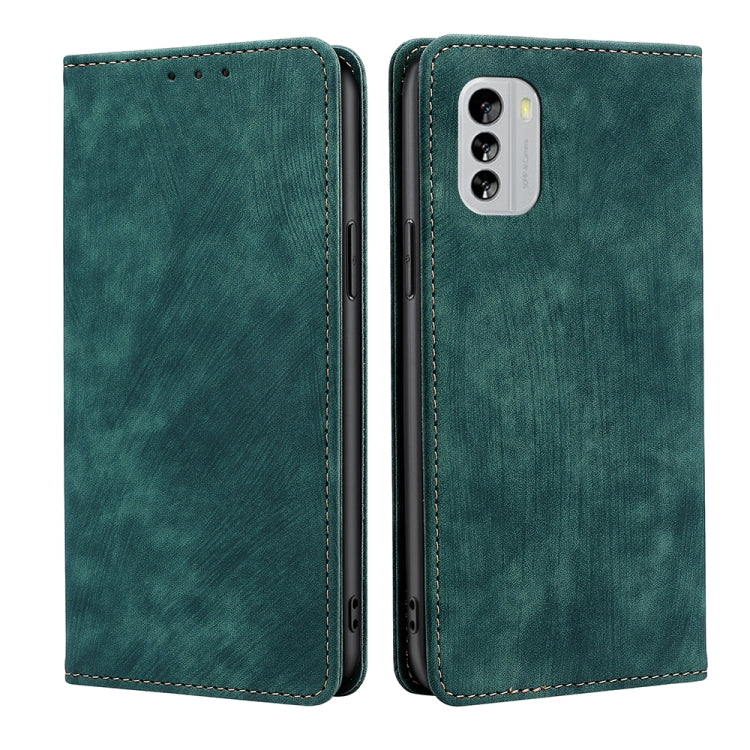 Custodia per telefono in pelle magnetica con spazzola antifurto RFID, For Motorola Moto E22/E22i, For Samsung Galaxy A04, For Nokia G60 5G, For Honor X8 5G/X6
