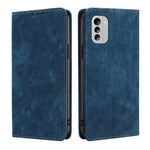 Custodia per telefono in pelle magnetica con spazzola antifurto RFID, For Motorola Moto E22/E22i, For Samsung Galaxy A04, For Nokia G60 5G, For Honor X8 5G/X6